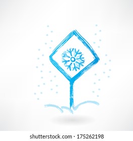 plate snhowflake grunge icon