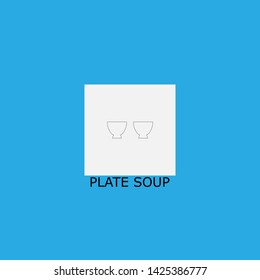 plate soup icon sign signifier vector