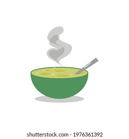 plate of soup. vector graphics