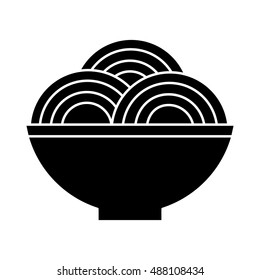 plate of spaghetti icon vector illustration design