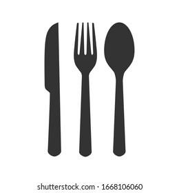 Plate , Spoon , fork and knife icon vector illustration in trendy design style