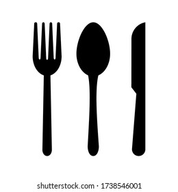 Plate , Spoon , fork and knife icon vector illustration in trendy design style eps1