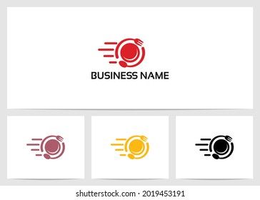 Diseño De Logotipos Rápidos De La Cuchara De Placas Y De La Horquilla