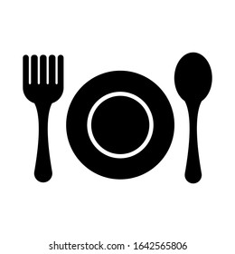 Icono vectorial vectorial de la cucharilla de la cucharilla.