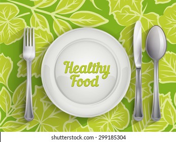 Plate spoon knife and fork