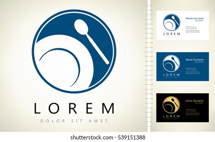 Plate And Spoon Logo Vector