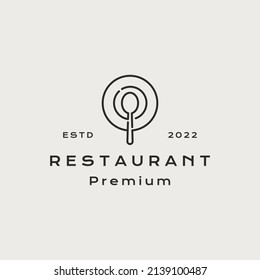 Plate and Spoon for Restaurant logo design