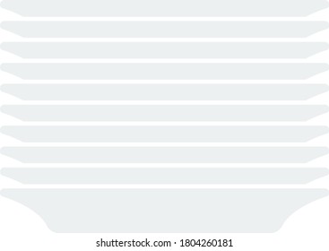 Plate Stack Icon. Flat Color Design. Vector Illustration.