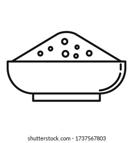 Plate sugar icon. Outline plate sugar vector icon for web design isolated on white background