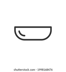 Plate thin line icon. Symbol in trendy outline style. Premium design for web and apps. Perfect for UI. 
