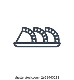 plate with three tacos icon