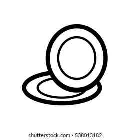 plate utensils Icon Vector Illustration