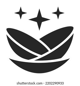 Icono negro del vector de placa. Vector ilustrado en el fondo blanco. Icono de ilustración negra aislada de placa.