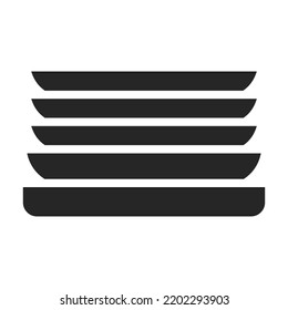 Plate vector black icon. Vector illustration tableware on white background. Isolated black illustration icon of plate .
