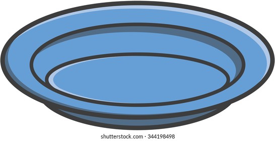 Plate vector cartoon illustration