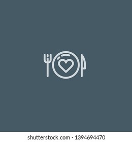 Plate vector icon. Plate concept stroke symbol design. Thin graphic elements vector illustration, outline pattern for your web site design, logo, UI. EPS 10.