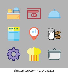 plate vector icon set