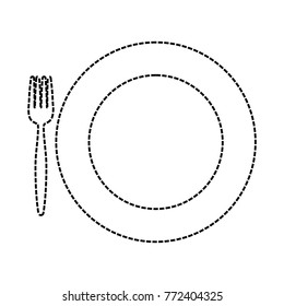 plate with    vector illustration