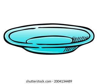 ilustración del vector de placa,
aislado en fondo blanco.vista superior