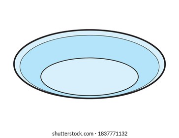 plate vector illustration,isolated on white background,top view