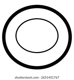plate vector outline con white