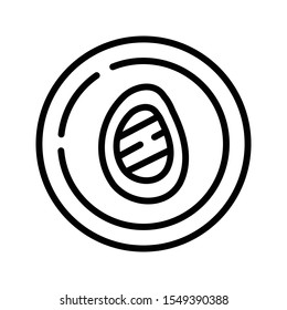 plate vector thin line icon