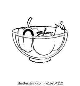 plate with vegetables icon image 