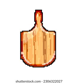 plate wooden pizza board game pixel art retro vector. bit plate wooden pizza board. old vintage illustration