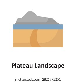 Plateau Landscape Vector Icon which can easily modify or edit

