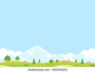 Plateau and snow mountain scenery