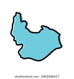 Plateau state of Nigeria vector map illustration.