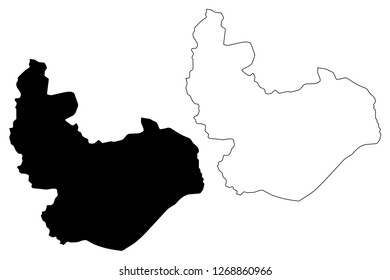 Plateau State (Subdivisions of Nigeria, Federated state of Nigeria) map vector illustration, scribble sketch Plateau map