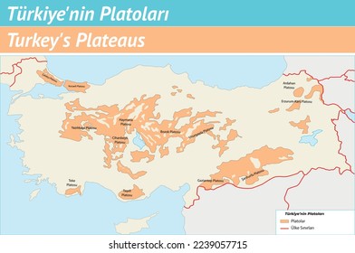 Plateaus der Türkei (Geography Lesson and Maps)