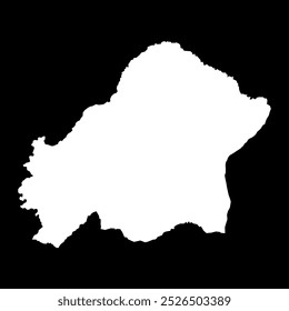 Mapa del departamento de Plateaux, división administrativa de la República del Congo. Ilustración vectorial.