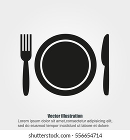 Plate,fork and knife