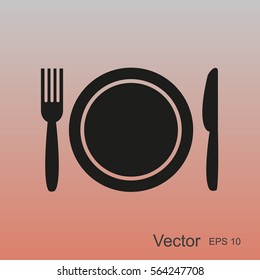 Plate,fork and knife