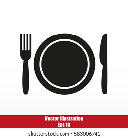 Plate,fork and knife