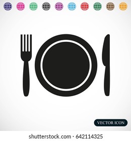 Plate,fork and knife