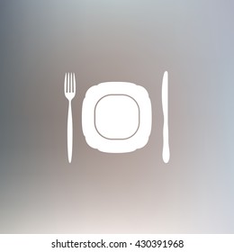 Plate,fork and knife vector illustration