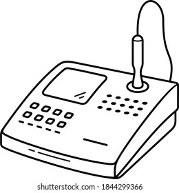 Platelet aggregation system. Vector outline illustration.