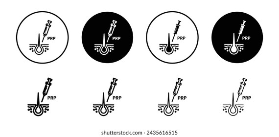 Colección de iconos de plasma rico en plaquetas. Icono plano con contorno de plasma rico en plaquetas.