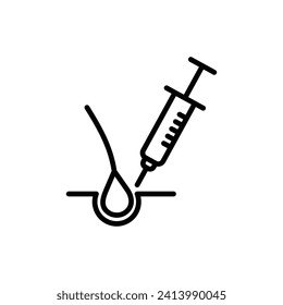 Ilustración De Icono De Línea De Vectores Plasmáticos Ricos De Platelet.
