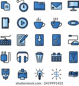 Plateline Icon Design with theme Colour Daily Life Remote Working