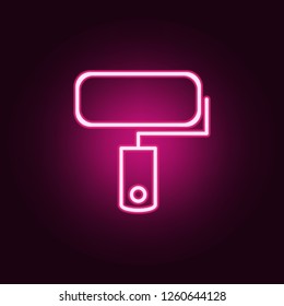 platen for painting icon. Elements of web in neon style icons. Simple icon for websites, web design, mobile app, info graphics
