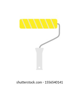 Platen roller. instrument vector. illustration. Platen roller yellow and grey.Eps 10.
