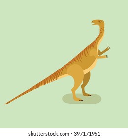 Plateosaur. Plateosaurus icon. Prehistoric herbivore dinosaur. Extinct animal. Plateosaurus trendy flat vector illustration.