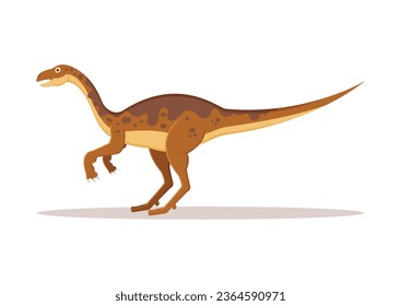 Plateosaurus Dinosaur Cartoon Character Vector Illustration