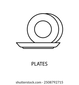 ícone de linha de conceito de chapas. Ilustração de elemento simples. placas conceito esboço símbolo design.