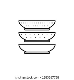 plates, dinner plate, dinnerware icon. Element of kitchen utensils icon for mobile concept and web apps. Detailed plates, dinner plate, dinnerware icon can be used for web