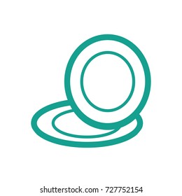 plates of dishes icon vector